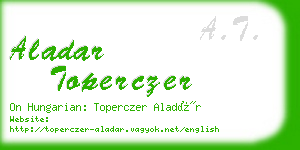 aladar toperczer business card